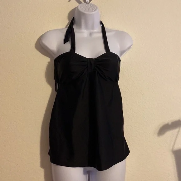 🏝️New🏝️ Maternal America black tankini swim top small - Picture 2 of 6